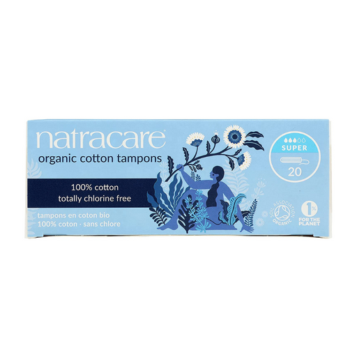 Natracare - Organic Cotton Tampons, Non-applicator Super 20