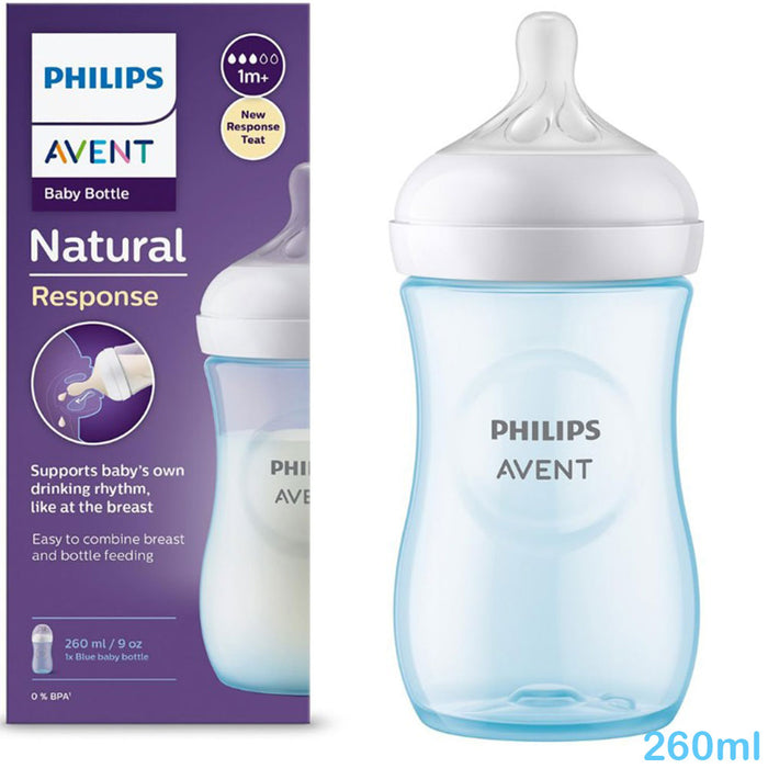 AVENT 天然嬰兒奶樽藍色 一個月 + 260ml  SCY903/21