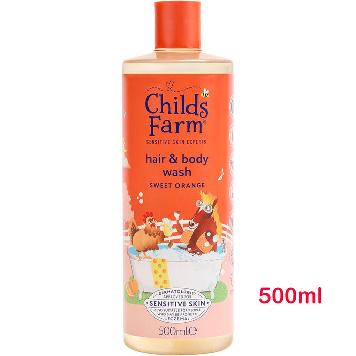 Childs Farm 頭髮及沐浴露甜橙香味 500ml - 平行進口
