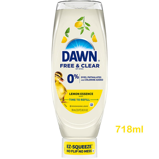 Dawn - Ultra Dishwashing Liquid Free & Clear Lemon 709ml - HOME EXPRESS