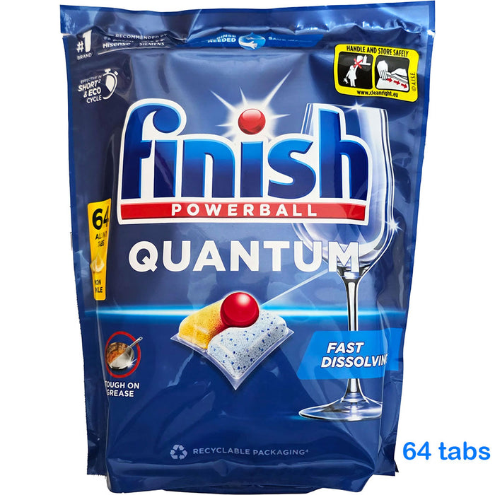 Finish Quantum Powerball Dishwasher Tabs Lemon 64s