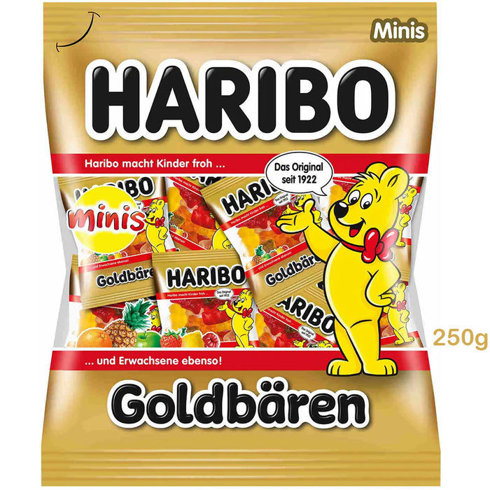德國Haribo 迷你經典果汁熊仔軟糖 大包裝 250g (軟糖獨立包裝) 到期日 10/24