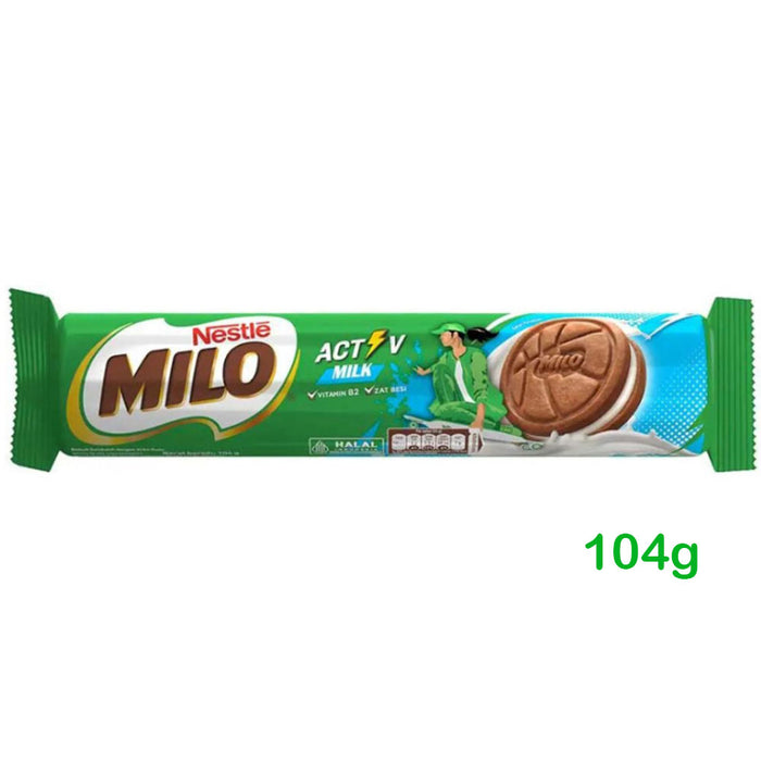 Milo ACTIV (Milk) Sandwich Cookies 104g (parallel import) EXP:29/01/27