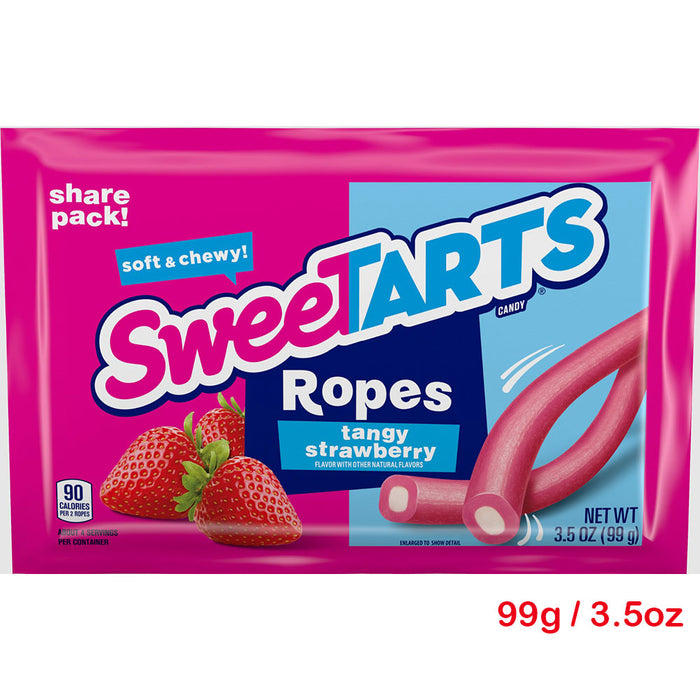 Sweetarts Ropes Candy Twisted Tangy Strawberry 99g / 3.5oz EXP: 08/24