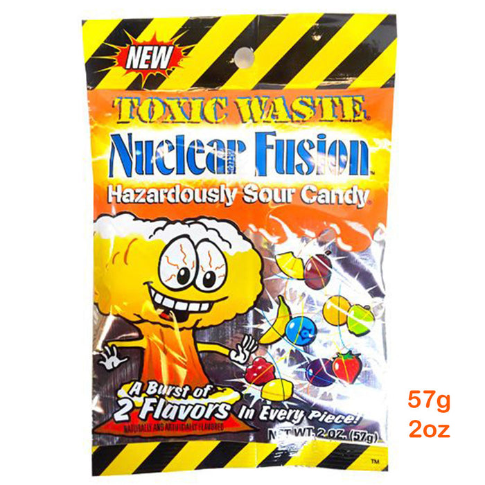 Toxic Waste Nuclear Fusion Sour Candy Mixed Bag 57g / 2oz EXP: 02/25