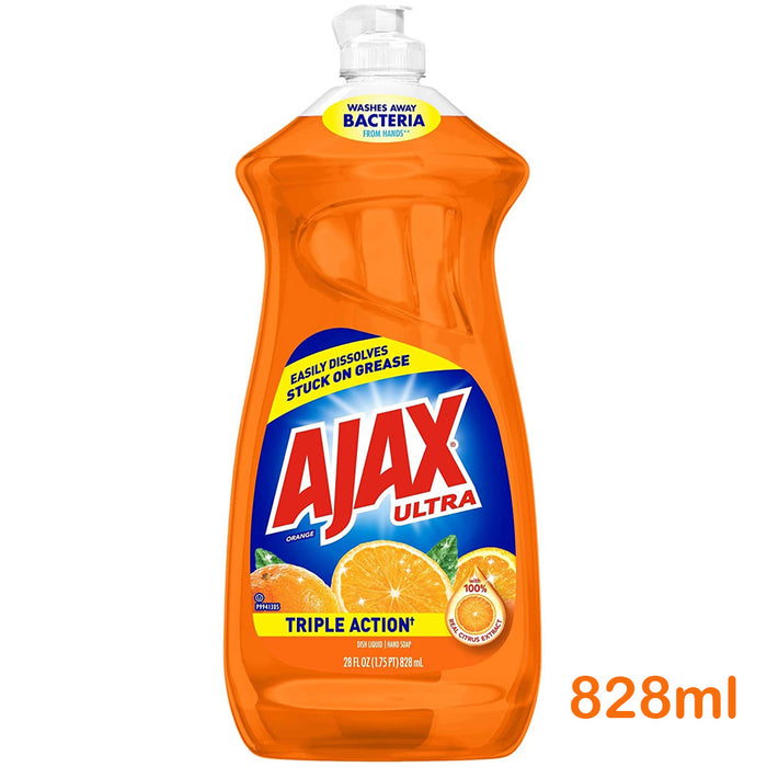 AJAX 雅漬仕 - 強力抗菌二合一洗手液&洗潔精-香橙味 828ml