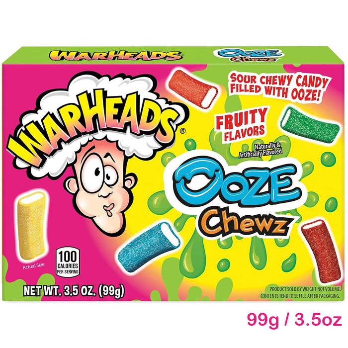 Warheads Ooze Chewz Sour Fruit Candy 99g / 3.5oz EXP: 02/25