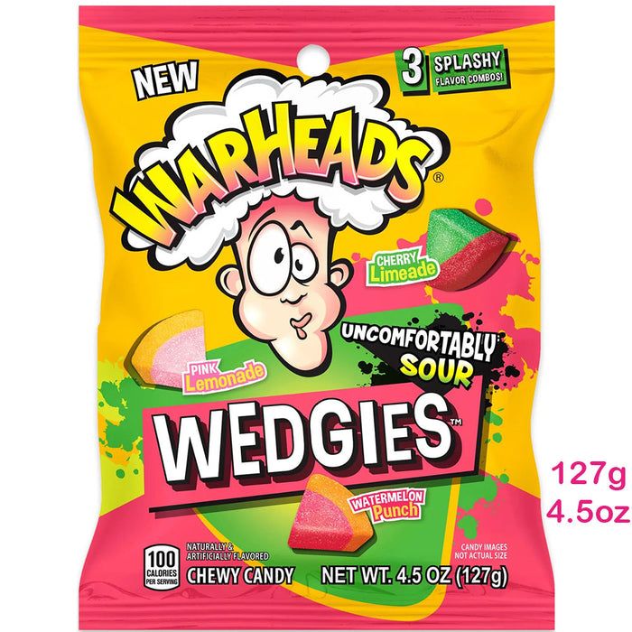 Warheads Wedgies Chewy Candy 127g / 4.5oz EXP: 11/24
