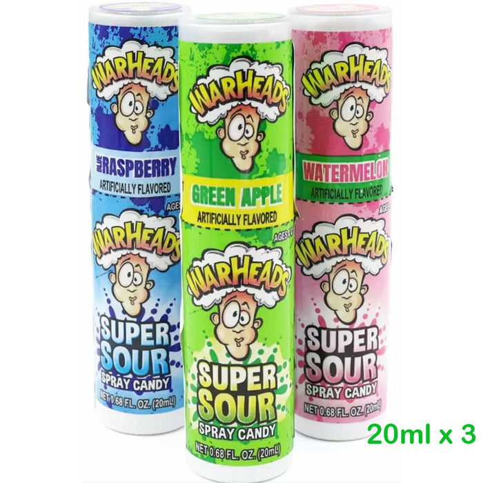Warheads Super Sour Spray Candy SET of 20ml x 3 EXP:02/26