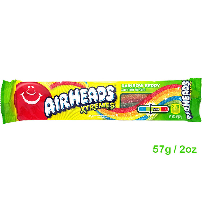 Airheads Xtremes 彩虹雜莓酸甜軟糖 57g / 2oz 到期日 06/25