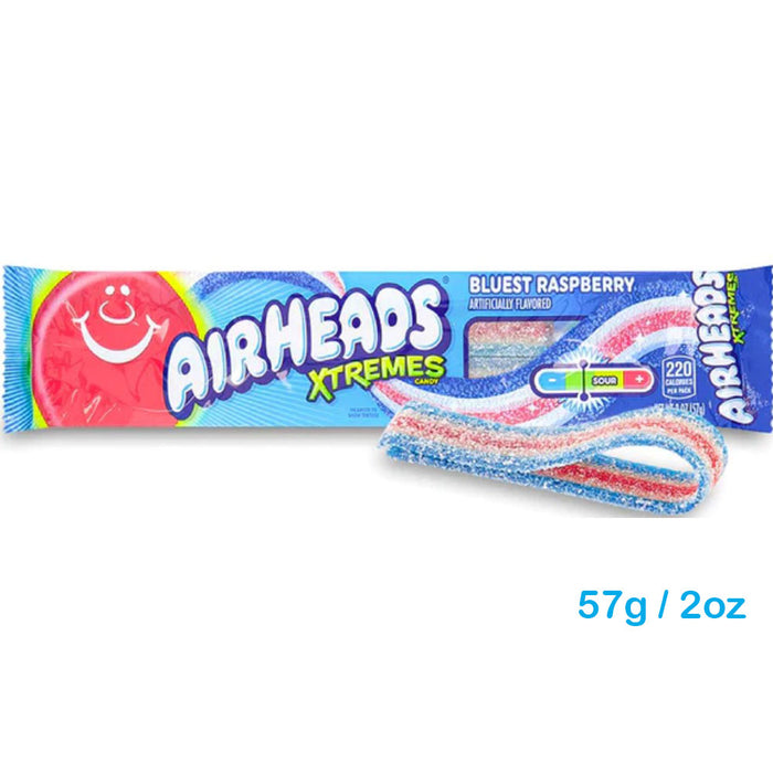 Airheads Xtremes 紅藍樹莓味酸甜軟糖 57g / 2oz 到期日 06/25