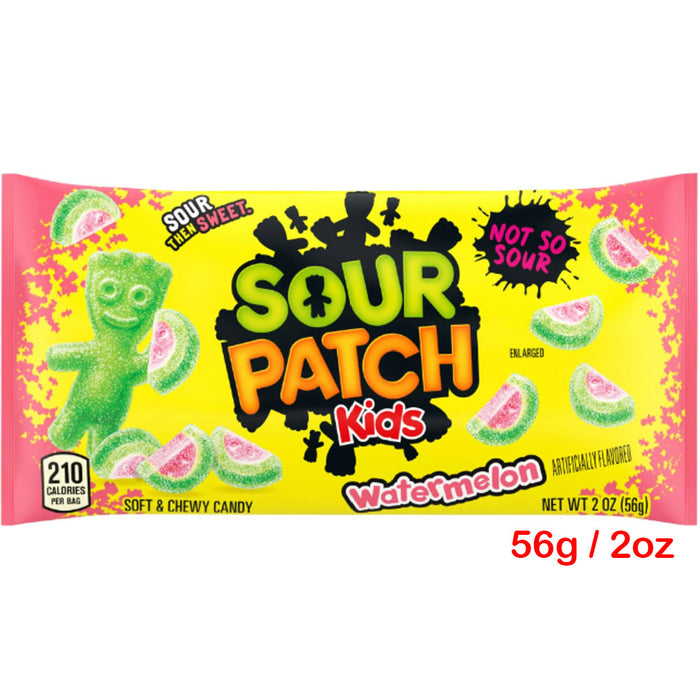 Sour Patch Kids 兒童酸味水果軟糖 西瓜味 56g / 2oz 到期日: 06/04/2024