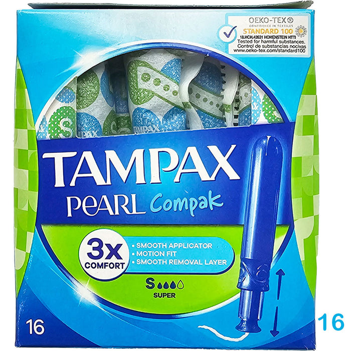 Tampons Compak Pearl Super 16's