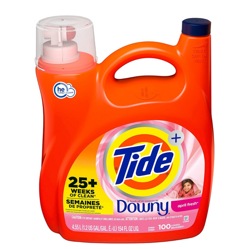 Tide X Downy Laundry Liquid Detergent, April Fresh 4.55L - HOME EXPRESS