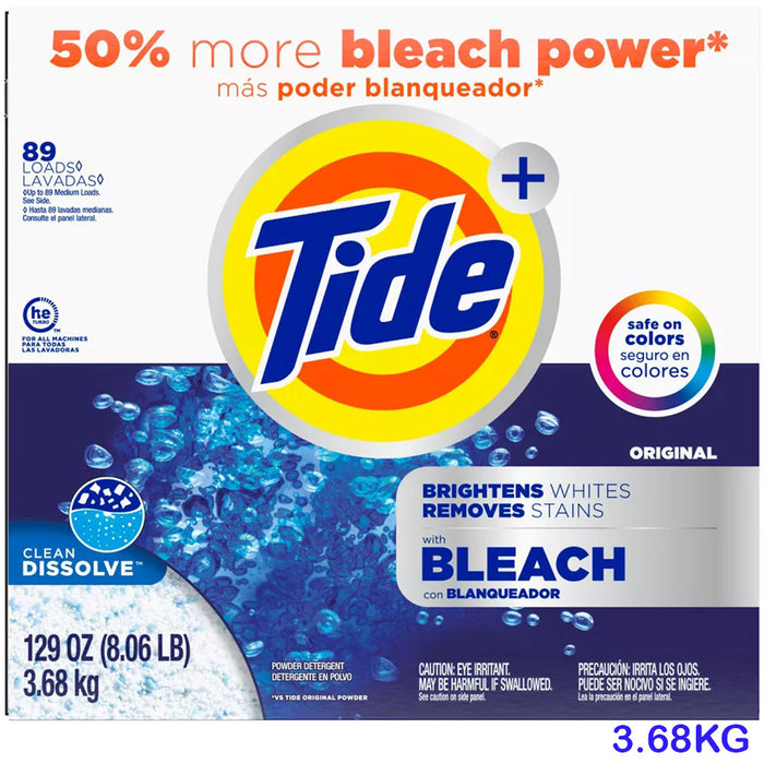 Tide - Laundry Detergent Powder with Bleach 3.68KG *NEW PACKAGING*