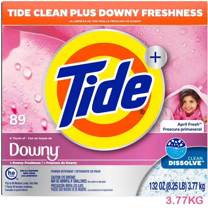 Tide x Downy 聯名柔順洗衣粉 四月清新 3.77KG - 平行進口 ***新包裝***