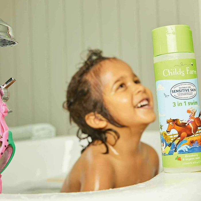 Childs Farm - Kids 3 in 1 Swim Bodywash Strawberry & Organic Mint 250ml - HOME EXPRESS