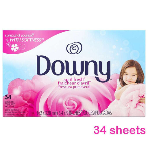 Downy - Fabric Softener Dryer Sheets, April Fresh, 34 sheets - HOME EXPRESS