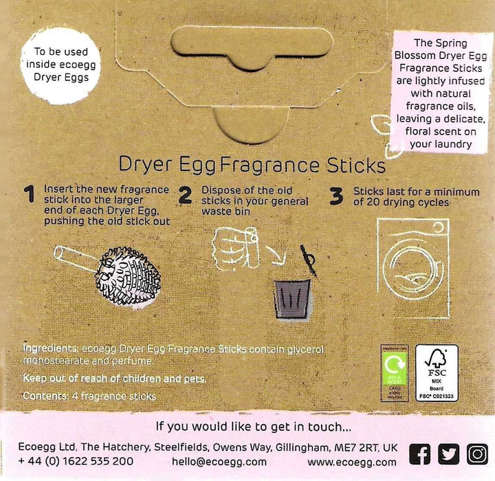 ECOEGG - Dryer Egg Refills, Spring Blossom, 4 sticks - HOME EXPRESS