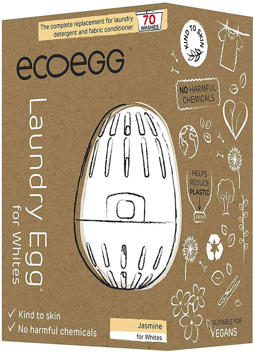 ECOEGG - Laundry Egg for Whites, Jasmine, 70 washes - HOME EXPRESS