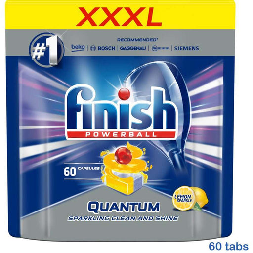Finish Quantum Powerball Lemon Sparkle Tabs 60s - HOME EXPRESS