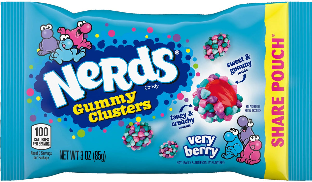 Nerds Gummy Clusters 美國經典脆脆藍莓水果軟糖 85g / 3oz 到期日 07/24
