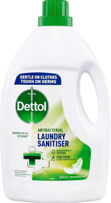 Dettol - Antibacterial Laundry Sanitiser 2.5L Fragrance free Exp: 11/2024