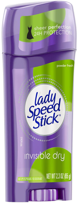 Lady Speed Stick - Invisible Dry Underarm Deodorant / Antiperspirant, Powder Fresh 65g
