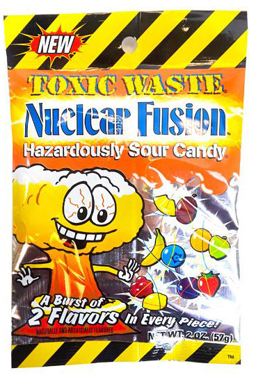 Toxic Waste Nuclear Fusion Sour Candy Mixed Bag 57g / 2oz EXP: 02/25
