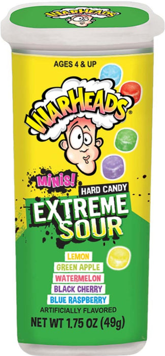 Warheads Extreme Sour Hard Candy Minis 49g / 1.75oz EXP: 12/24