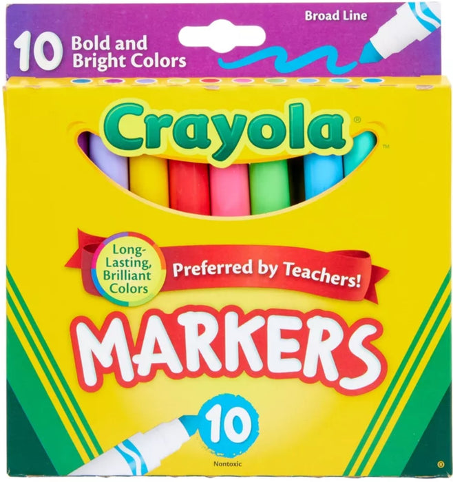 Crayola 無毒粗線水筆 10色入