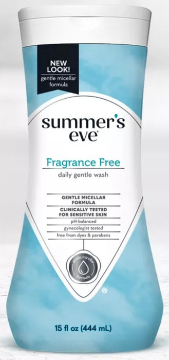 Summer's Eve - Feminine Wash, Fragrance Free Daily Gentle 444ml