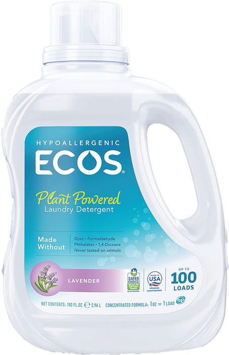 ECOS 植物性純素低敏洗衣液 薰衣草味 100 Loads 2.96L