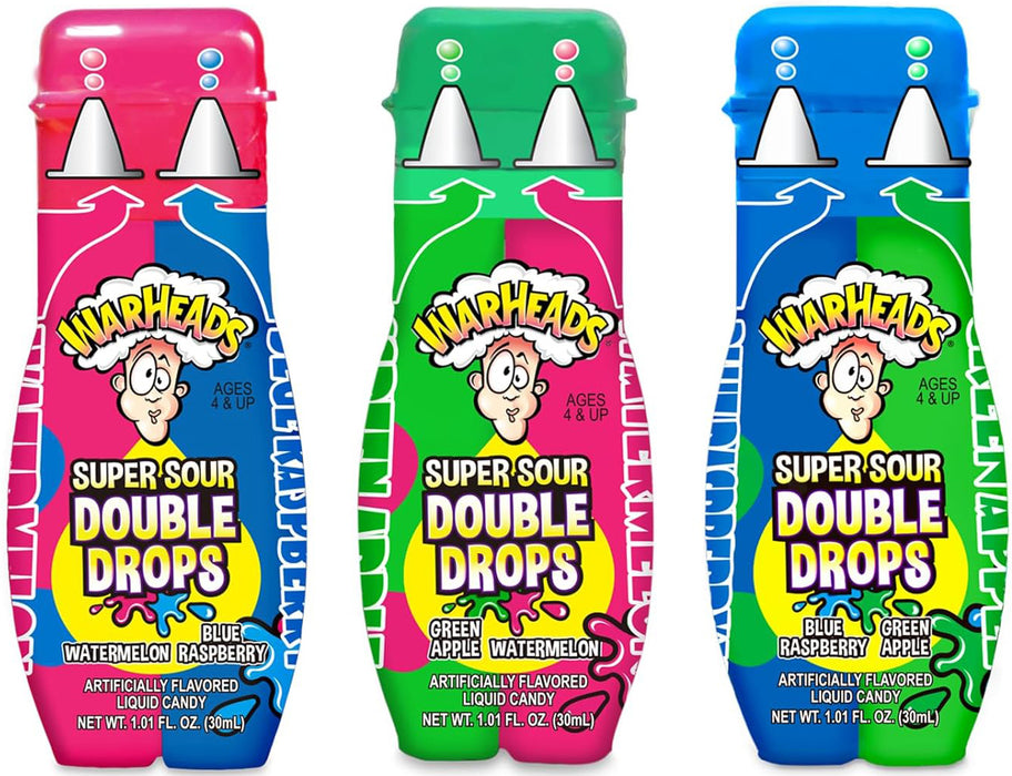 Warheads Super Sour Double Drops Candy SET of 30ml x3 EXP: 06/25