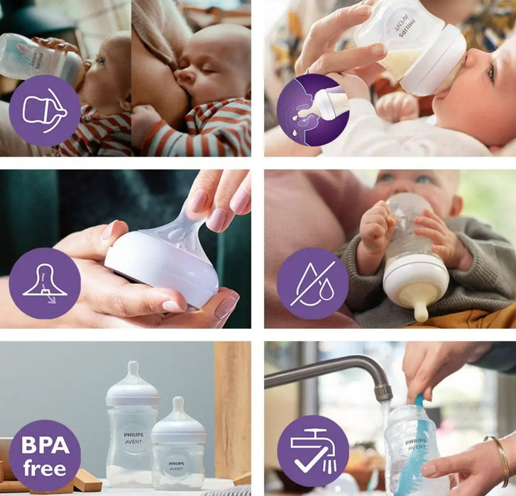 AVENT 自然反應嬰兒奶瓶禮盒 0M + 125毫升、260毫升、330毫升 SCD837/12