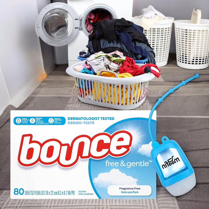 BOUNCE Free & Gentle Dryer Sheets Fragrance Free 80 sheets