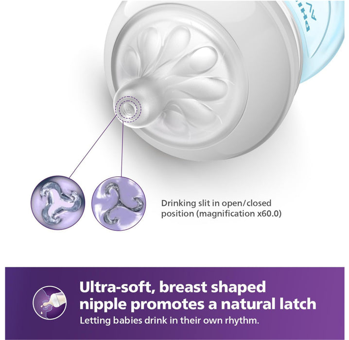 AVENT 天然嬰兒奶樽藍色 一個月 + 260ml  SCY903/21