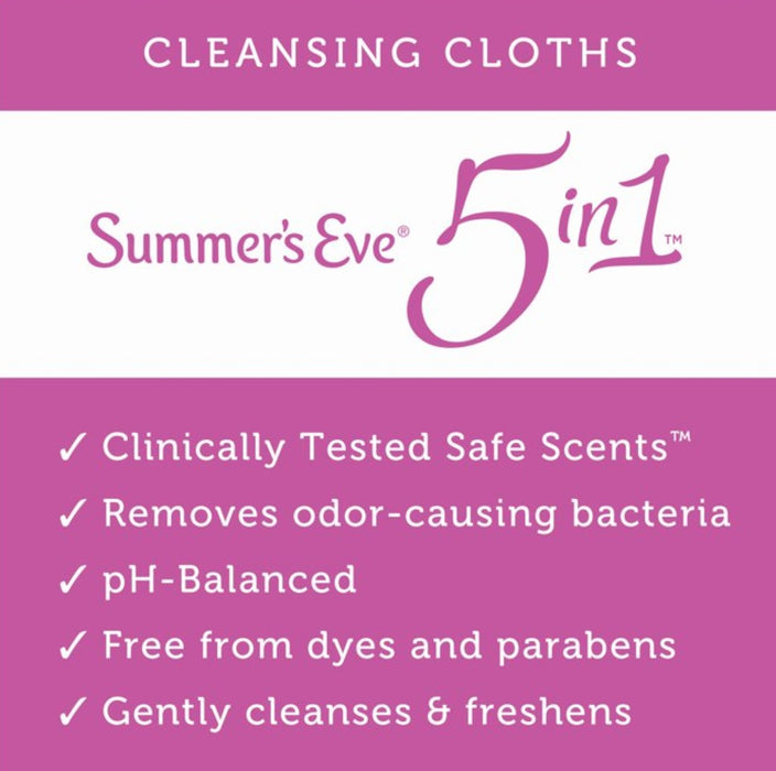 Summer's Eve - Feminine Cleansing Cloths, Simply Sensitive, 32 cloths