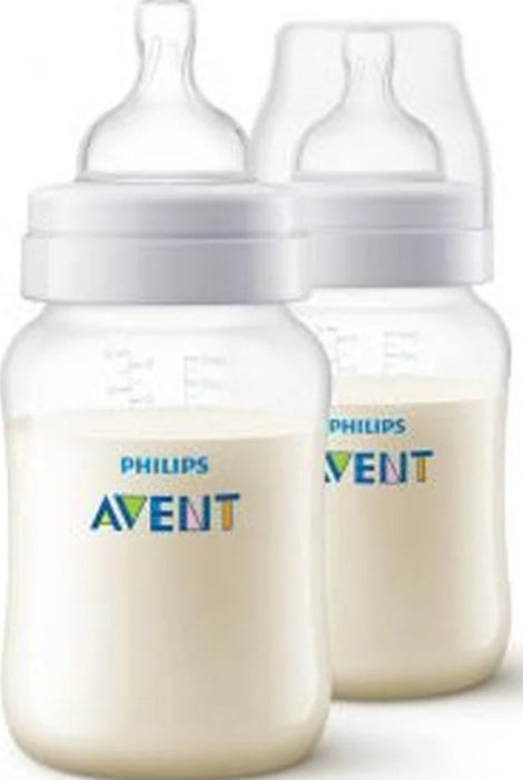 AVENT Anti-colic Baby Bottle 1M+ 260ml x2 SCF813/62