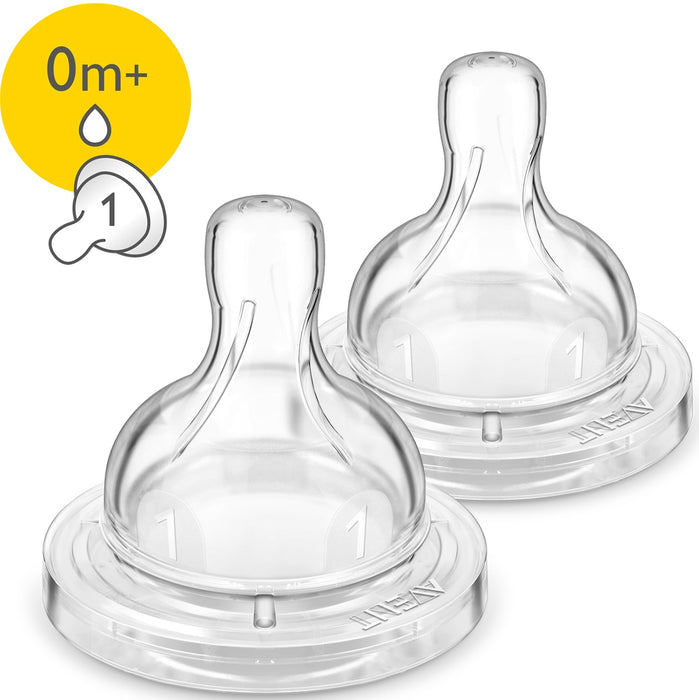 AVENT 防絞痛嬰兒奶瓶奶嘴 0 個月 + 2 個 SCF631 / 27