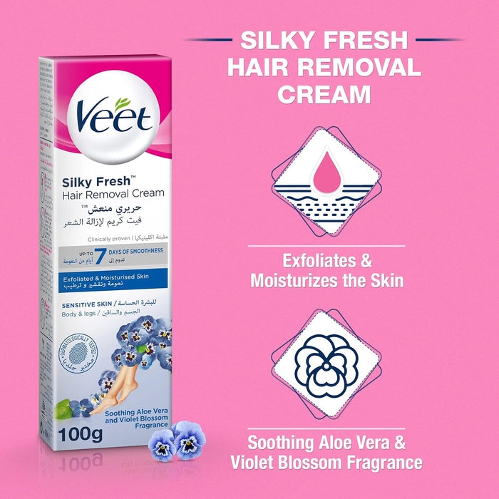 Veet - Silky Fresh 絲滑清新脫毛膏 敏感性肌膚配方 100g