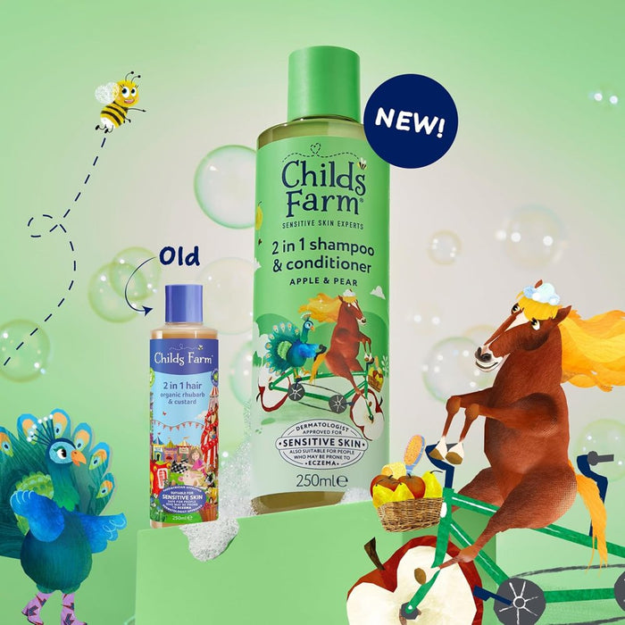 Childs Farm 2 合 1 洗頭水同護髮素蘋果同梨香味250ml - 平行進口