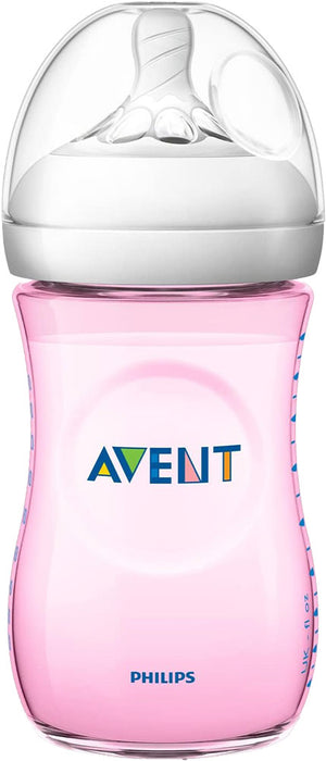 AVENT 天然嬰兒奶樽粉紅色一個月 + 260ml x2 SCF034/27