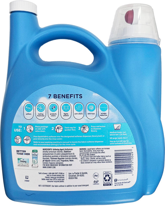 Downy - 7 in 1 Cool Cotton Liquid Fabric Softener & Conditioner 4.16L