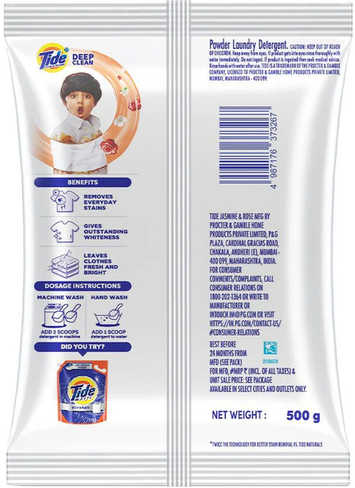 Tide - Laundry detergent powder jasmine & rose 500g