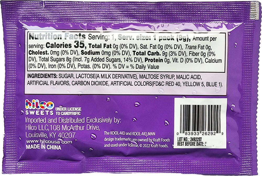 Kool-Aid Popping Candy Grape 9g / 0.33oz EXP 05/09/24