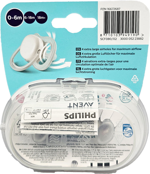AVENT Ultra Air Pacifier 0-6 months SCF080/02