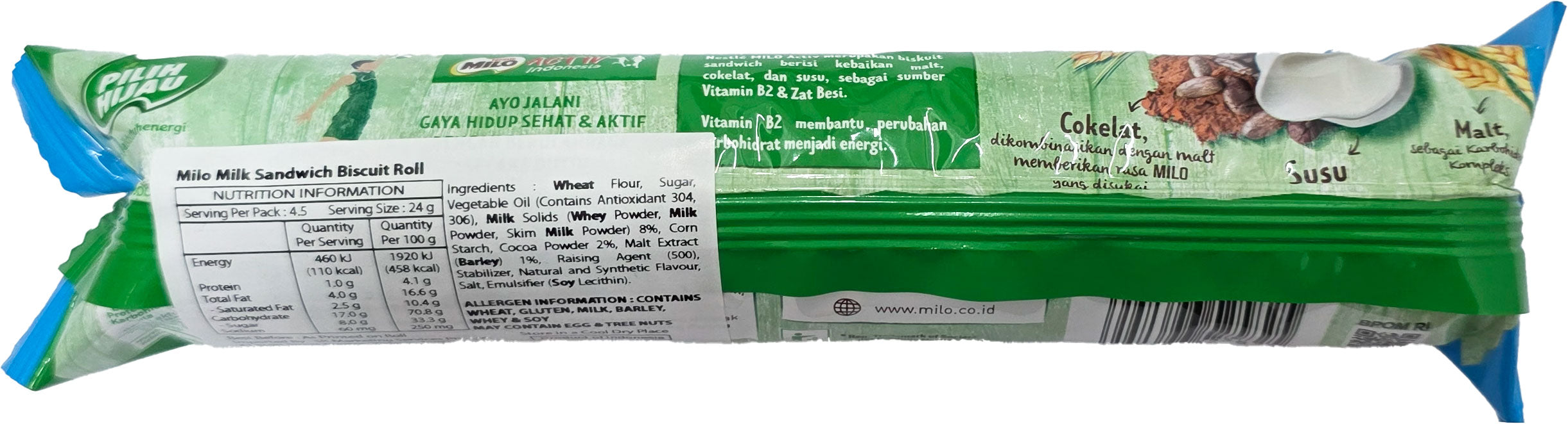 Milo ACTIV (Milk) Sandwich Cookies 104g (parallel import) EXP:29/01/27