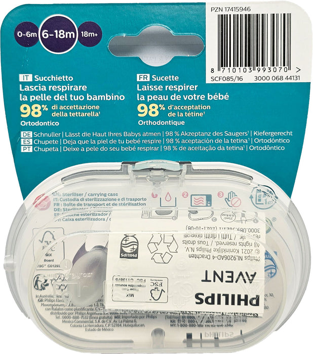 AVENT Ultra Air Pacifier 6-18 months SCF085/16