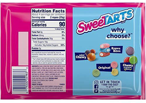 Sweetarts Ropes Candy Twisted Watermelon Berry 99g / 3.5oz EXP:09/24